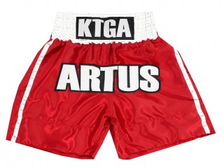 Personlig Boxing Shorts : KNBXCUST-2042-Rød